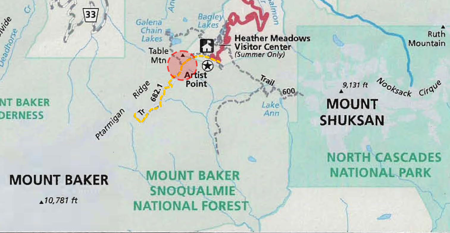 Ptarmigan Ridge hike backpacking in Mount Baker Wilderness