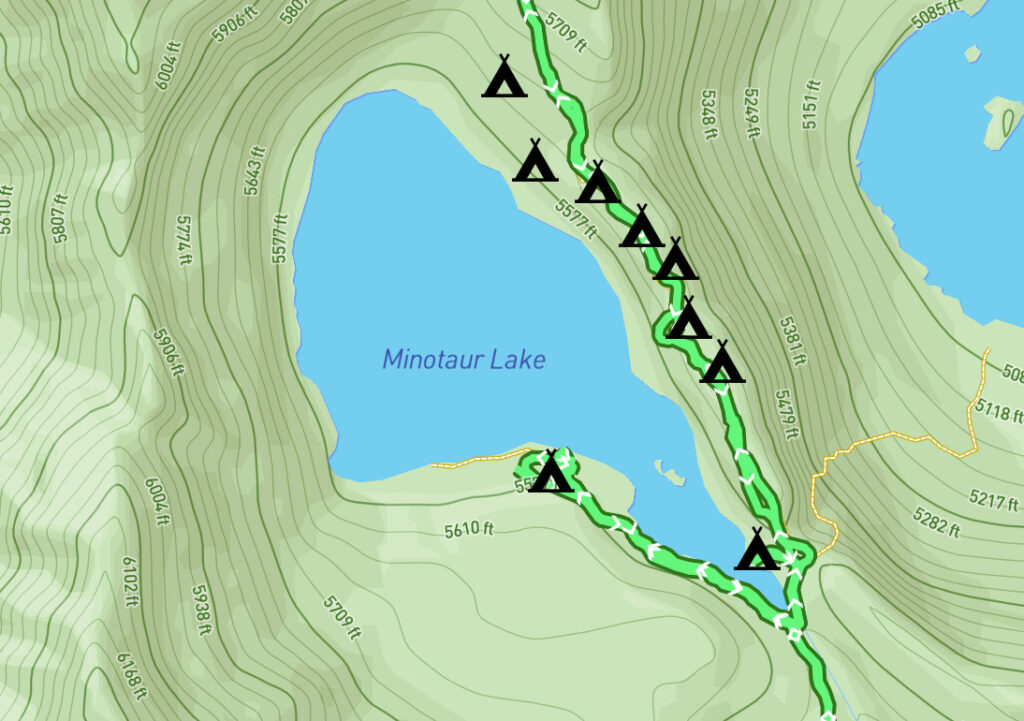 backpacking minotaur lake best hikes cascade mountains campsite map