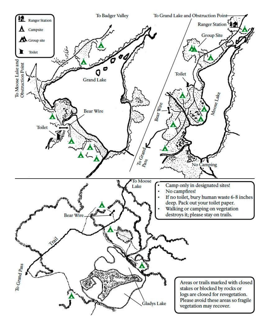 obstruction point badger valley grand pass trail lillian ridge hike backpacking olympic national park campground map