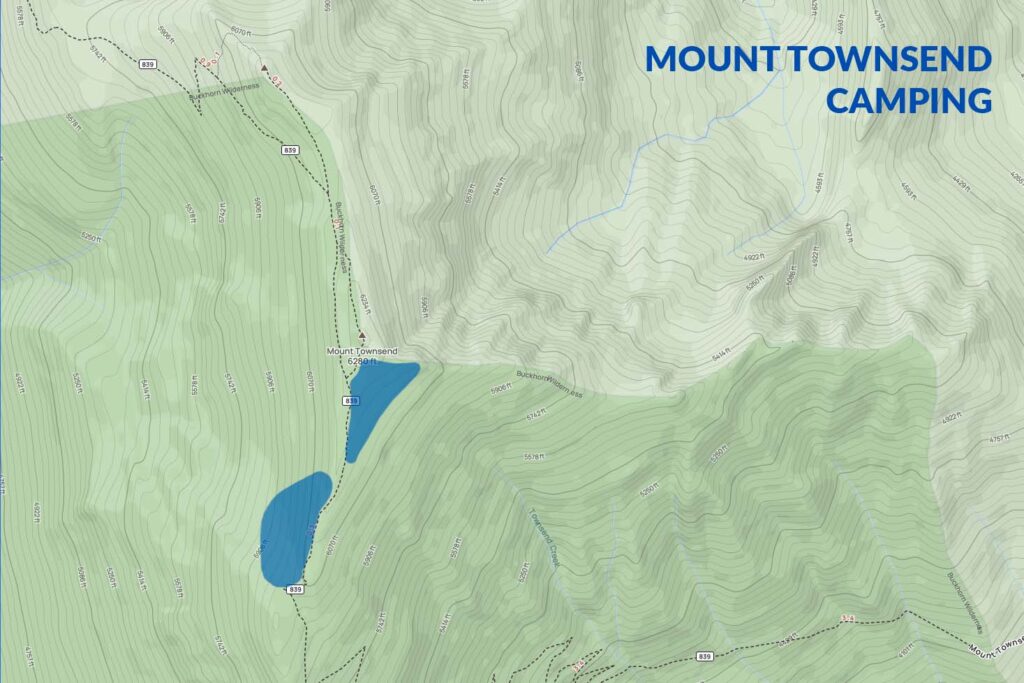 where to camp at mount townsend